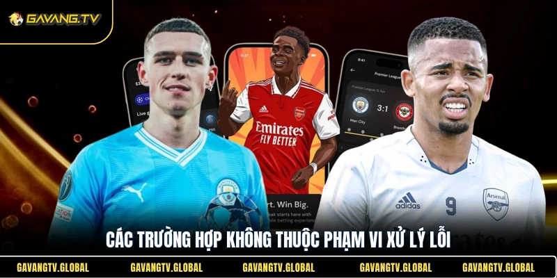 Các trường hợp không thuộc phạm vi xử lý lỗi